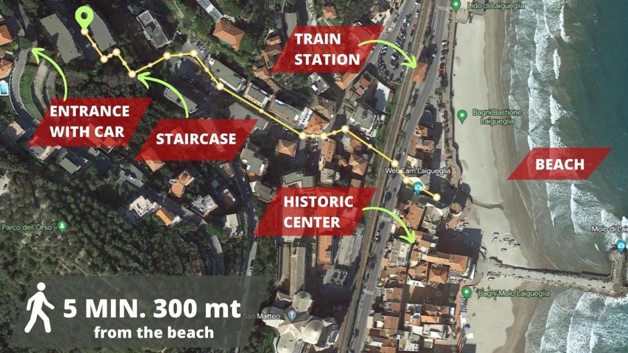 Vista Mare & 300Mt Da Spiaggia Con Freeparking E Ac Laigueglia Exterior photo
